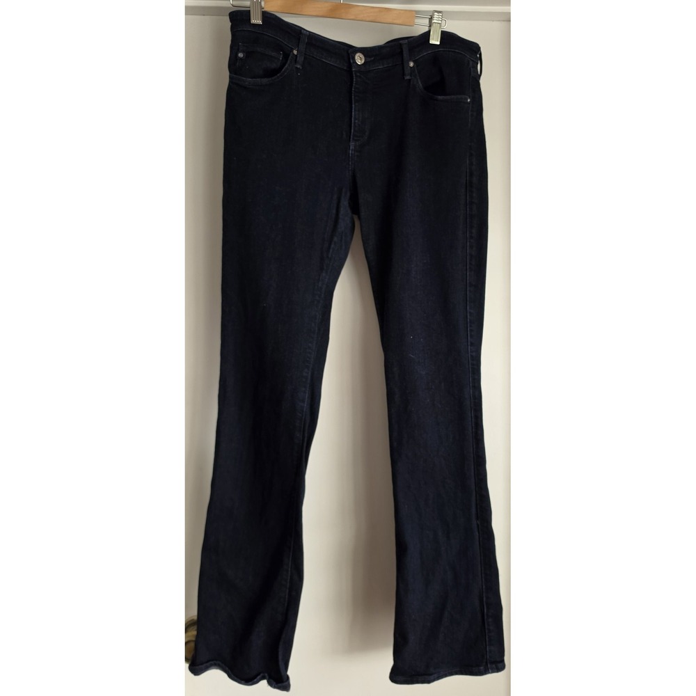 AG Adriano Goldschmied Women Straight Jeans Size 31 Dark Blue Denim Pants